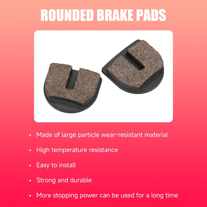 GREHUA Rounded Brake Pads for Razor MX500 MX650 SX500 McGrath RSF650 Motovox Dirt Rocket Quad Electric Motocross Bike E500S Electric Scooter ATV YK2 Flame Disc Brake Caliper Part Heavy Duty 2 Pack - Image 5